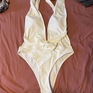 SHEIN White One Piece Swimsuit